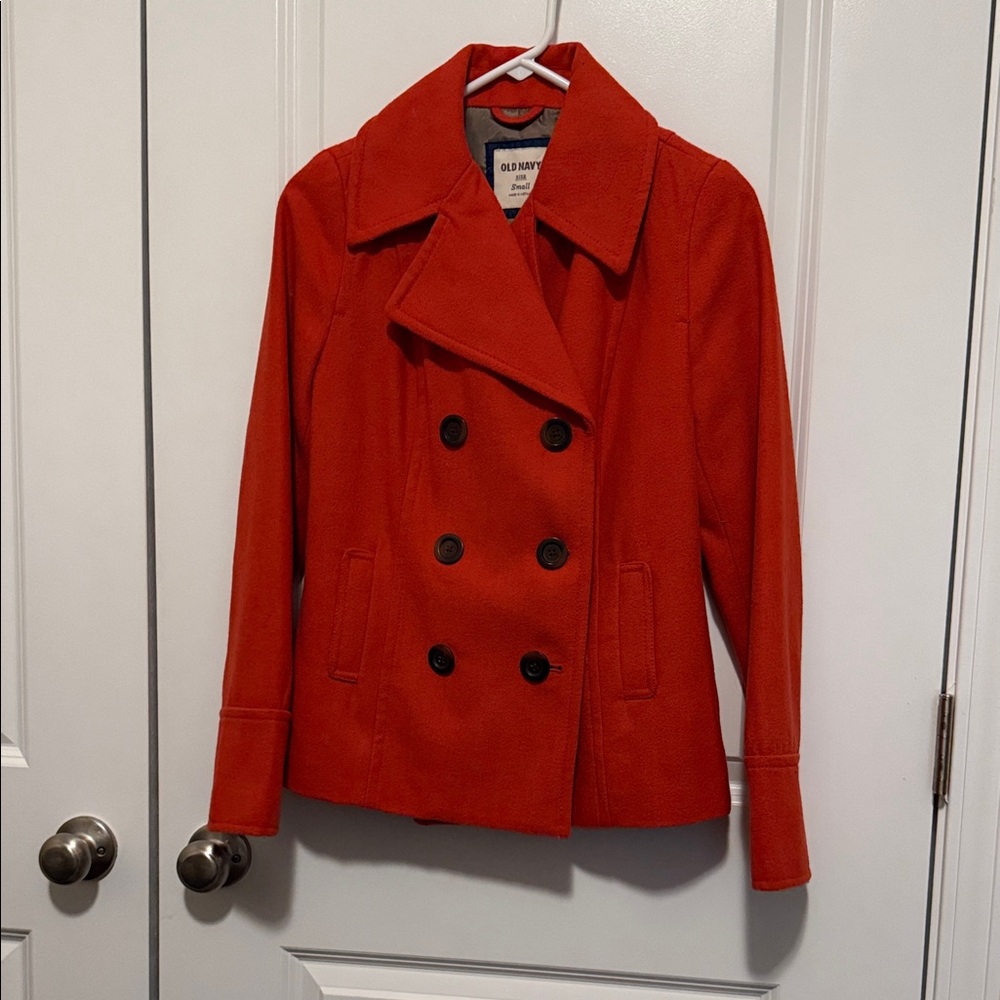 Old Navy Women's Bold Red Peacoat